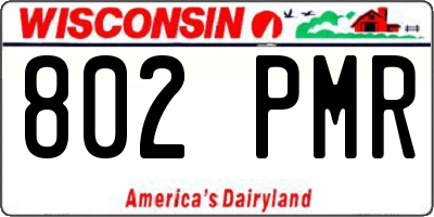WI license plate 802PMR