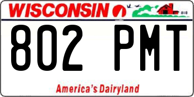 WI license plate 802PMT