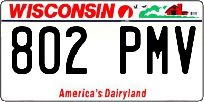 WI license plate 802PMV