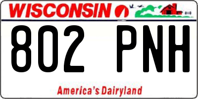 WI license plate 802PNH