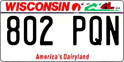 WI license plate 802PQN