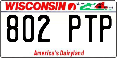 WI license plate 802PTP