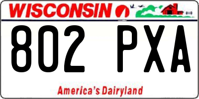 WI license plate 802PXA