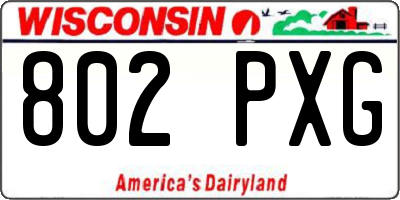 WI license plate 802PXG