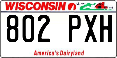 WI license plate 802PXH