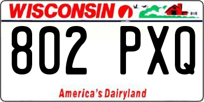 WI license plate 802PXQ