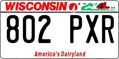 WI license plate 802PXR