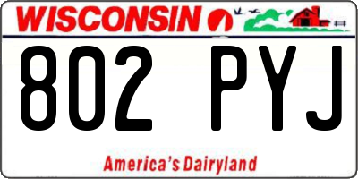 WI license plate 802PYJ