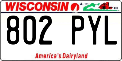WI license plate 802PYL