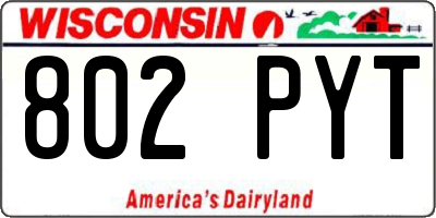 WI license plate 802PYT