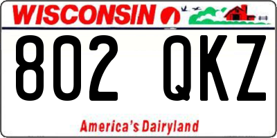 WI license plate 802QKZ