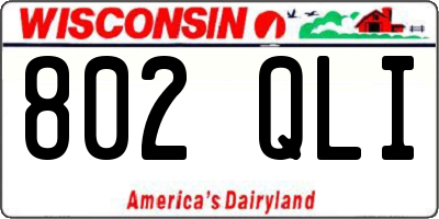 WI license plate 802QLI