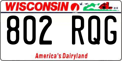 WI license plate 802RQG