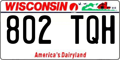 WI license plate 802TQH