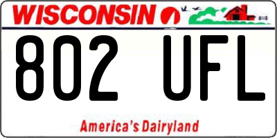 WI license plate 802UFL
