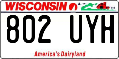 WI license plate 802UYH