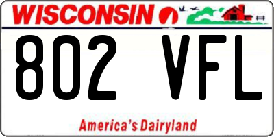 WI license plate 802VFL