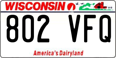 WI license plate 802VFQ