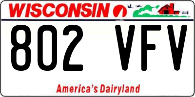 WI license plate 802VFV