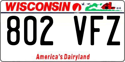 WI license plate 802VFZ
