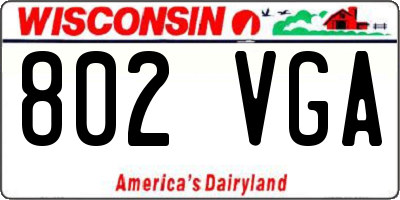 WI license plate 802VGA