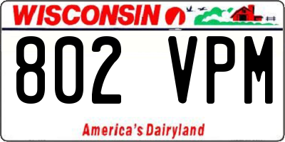 WI license plate 802VPM