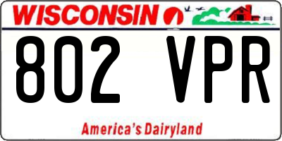 WI license plate 802VPR