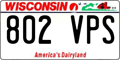WI license plate 802VPS