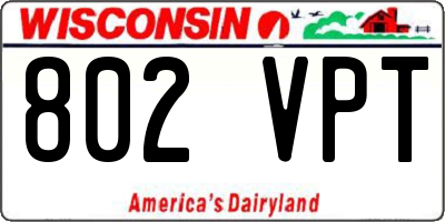 WI license plate 802VPT
