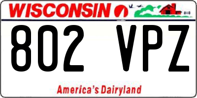 WI license plate 802VPZ