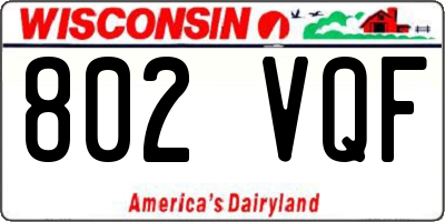 WI license plate 802VQF