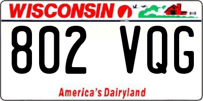 WI license plate 802VQG