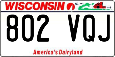 WI license plate 802VQJ