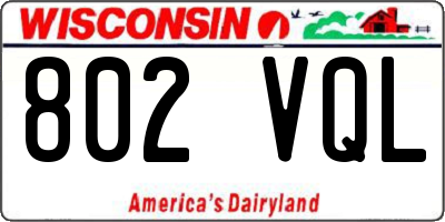 WI license plate 802VQL