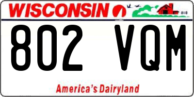WI license plate 802VQM