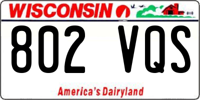 WI license plate 802VQS