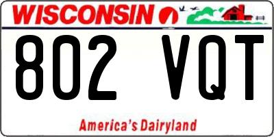 WI license plate 802VQT