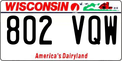 WI license plate 802VQW