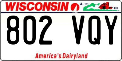 WI license plate 802VQY