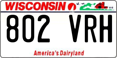 WI license plate 802VRH