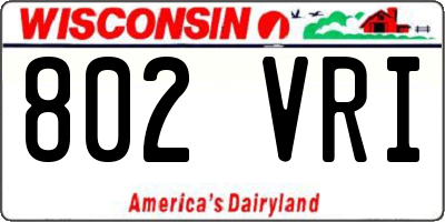 WI license plate 802VRI