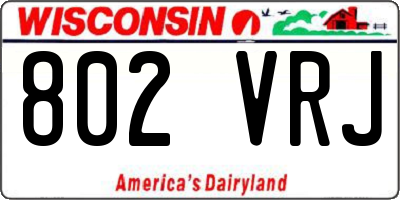 WI license plate 802VRJ