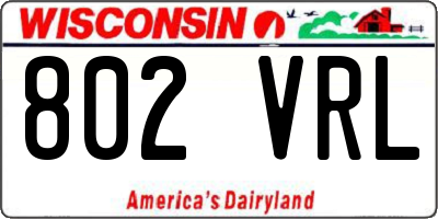 WI license plate 802VRL