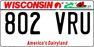 WI license plate 802VRU