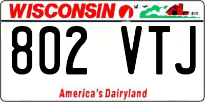 WI license plate 802VTJ