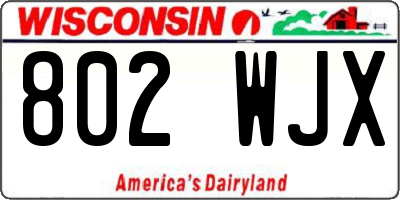 WI license plate 802WJX