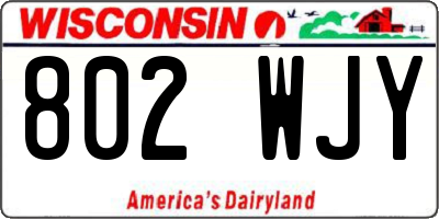 WI license plate 802WJY