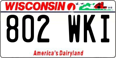 WI license plate 802WKI