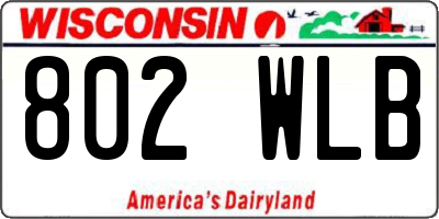 WI license plate 802WLB