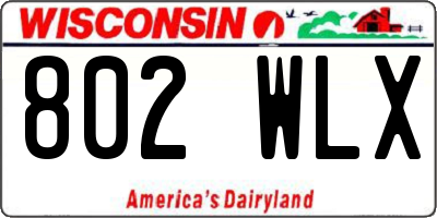 WI license plate 802WLX